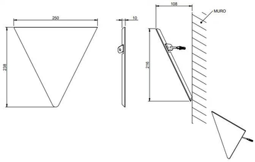 40MM - Wall-mounted stainless steel soap dish for shower by Rubinetterie Treemme - view 3